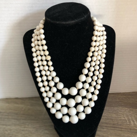 1950s Germany Four Strand Statement Necklace - Picture 1 of 11